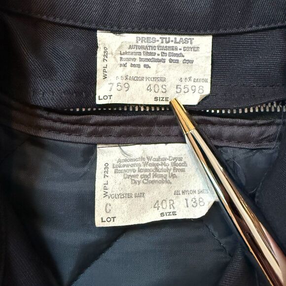 Vtg 60s Mr 2 Ply Jacket Mens Size 40S Blue Workwear Talon Zipper Lined Near Mint - Picture 5 of 15